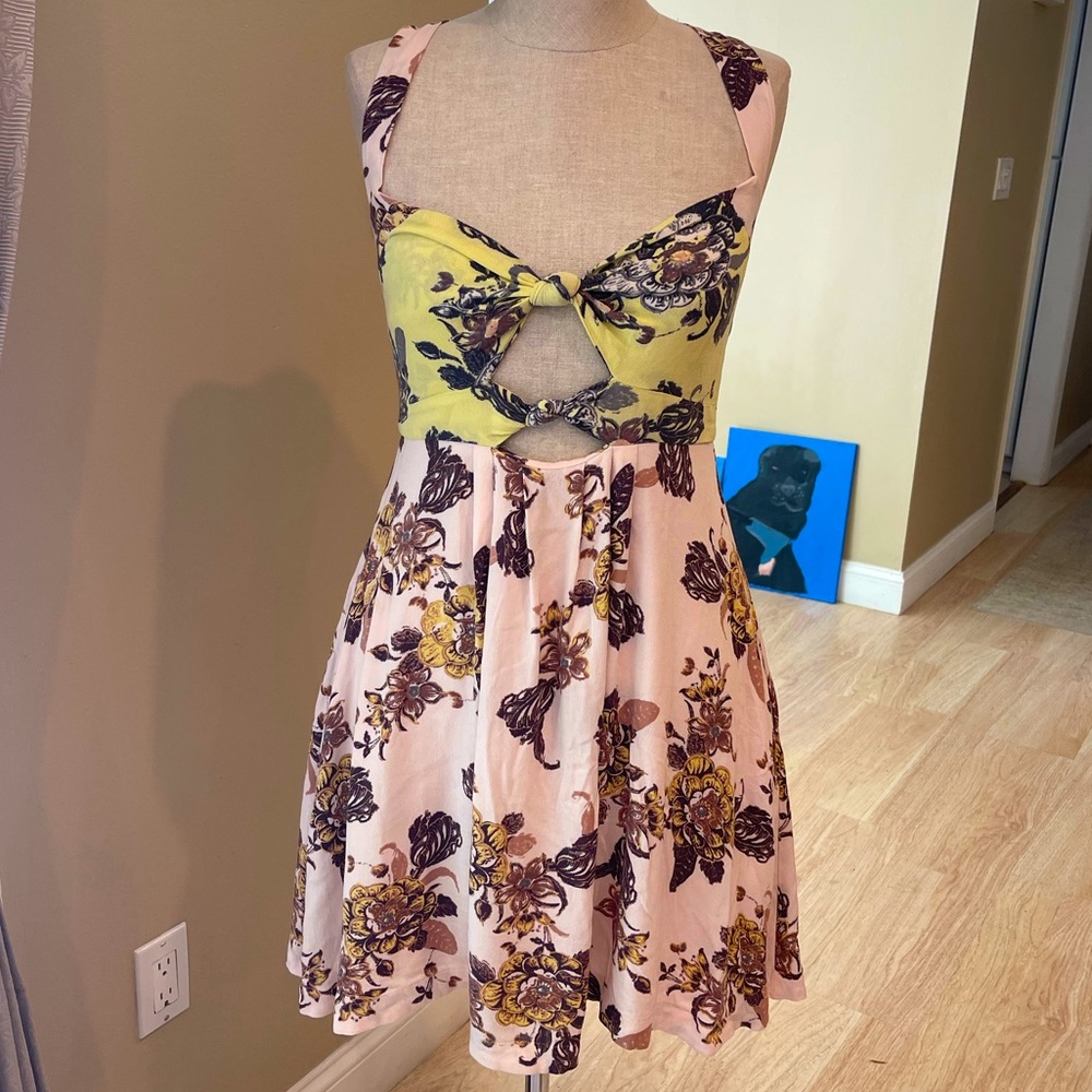 Free People Floral Cutout Sundress